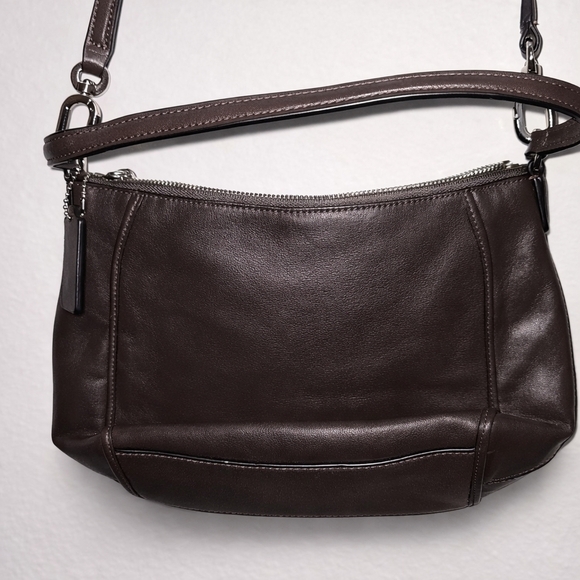 Coach Dark Brown Leather Shoulder Hobo - Picture 2 of 3